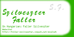 szilveszter faller business card